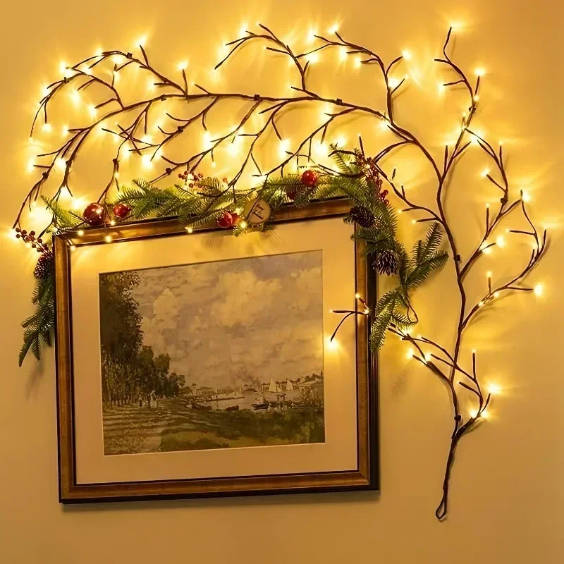 USB Remote Control Tree Branch Vine Light 8 Modes Fairy Lights New Year Lamp Valentine Christmas Wedding Bedroom Decoration