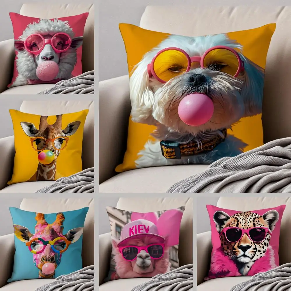 

Милая красочная декоративная наволочка для подушки с изображением тигра, модный чехол для подушки с потайной кнопкой, прочный полиэстеровый чехол для стула