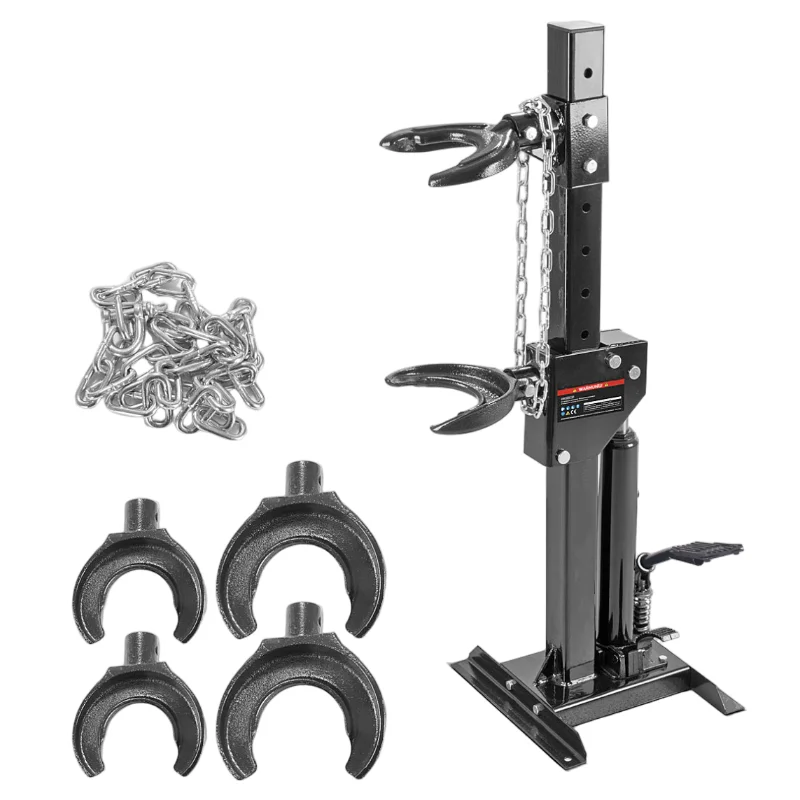 1T Heavy-Duty Hydraulic Shock Spring Compressor Vertical Suspension Removal Tool, CE Certified Auto Repair Kit, Easy to Use