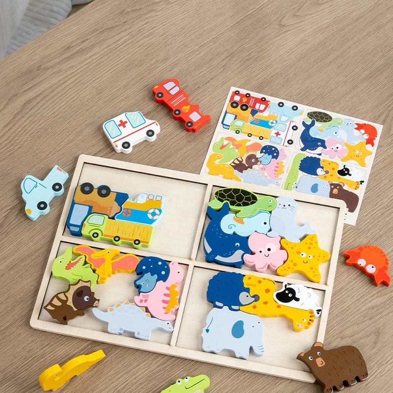 

Baby Toy Wooden Jigsaw Puzzle Creative 3D Puzzle For Children's Intelligence Development Ealy Educational Toy For Children