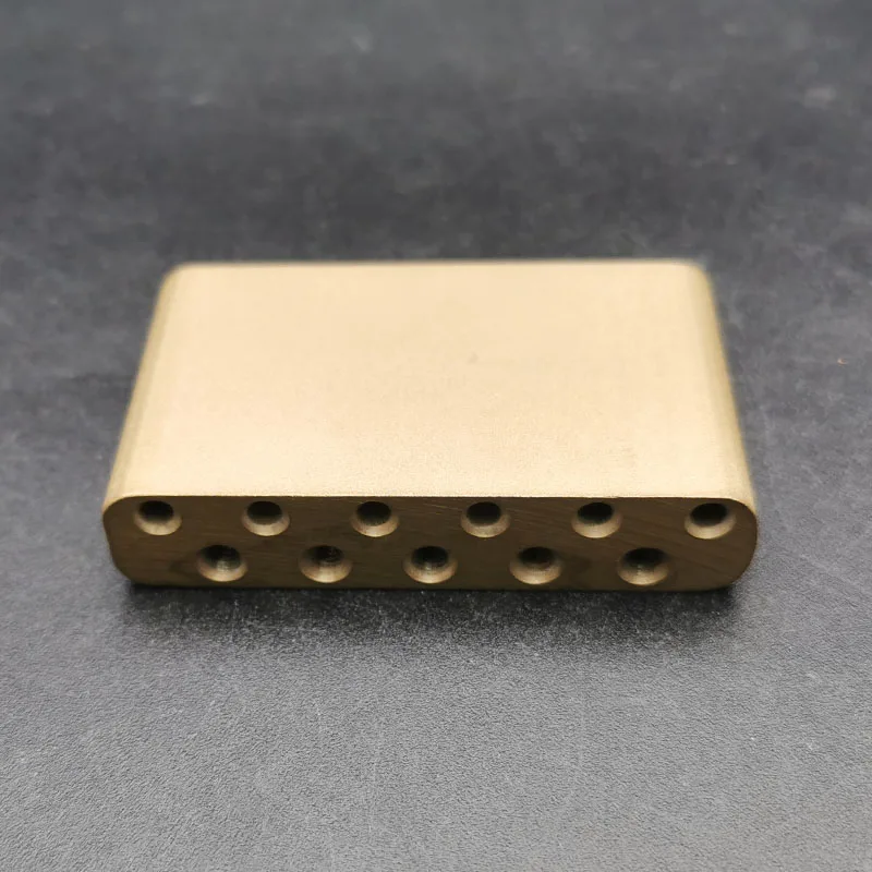 37.5MM Ultra Solid Fat 10.4MM Brass Tremolo Block for Tremolo Bridge of Electric Guitar 63x13.5x37.5MM Brass