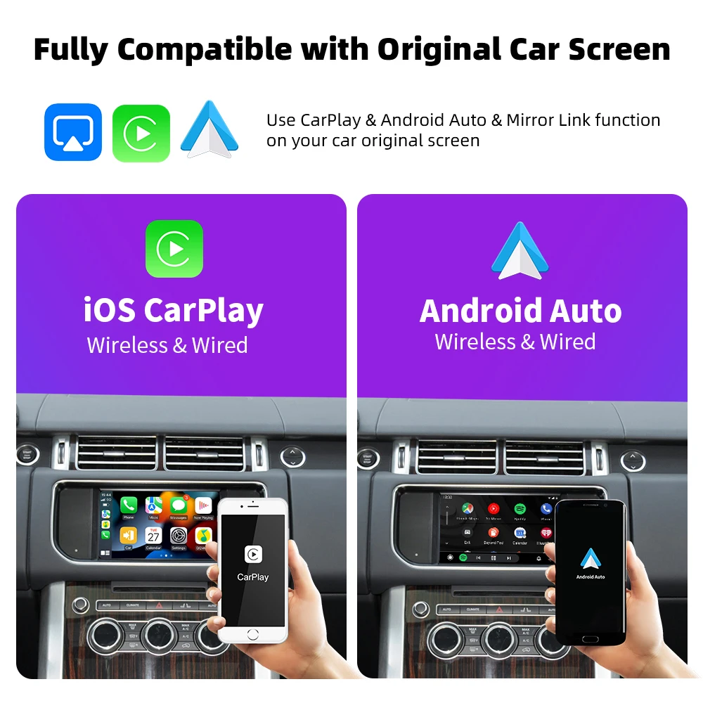 EKIY Wireless CarPlay For Land Rover/Jaguar/Range Bosch/Evoque/Discovery 2012-2016 With Android Auto Mirror Link Functions