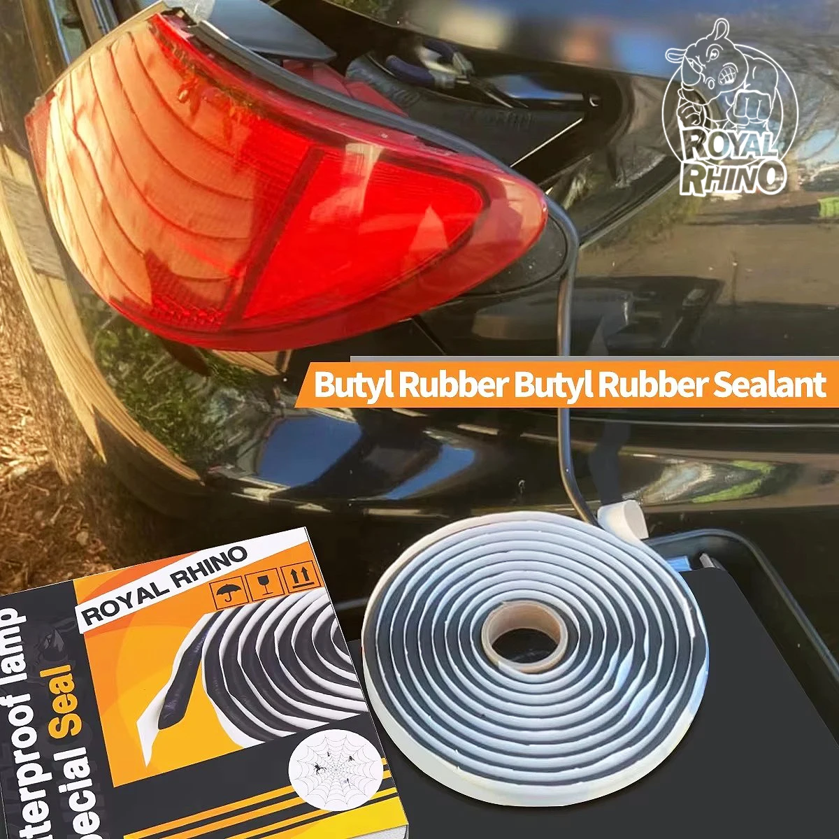 

9mm*4.5m New Car Headlight Sealant Butyl Rubber Tape Sealant Tape Universal Car Accessories Sealing Tape Headlights Taillights