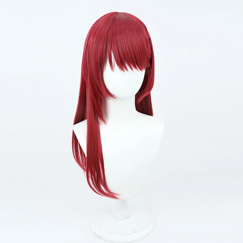 Virtual YouTube Vtuber Asahina Akane Cosplay Wig Halloween Carnival Party Props Synthetic Hair Heat Resistant Fiber + Wig Cap