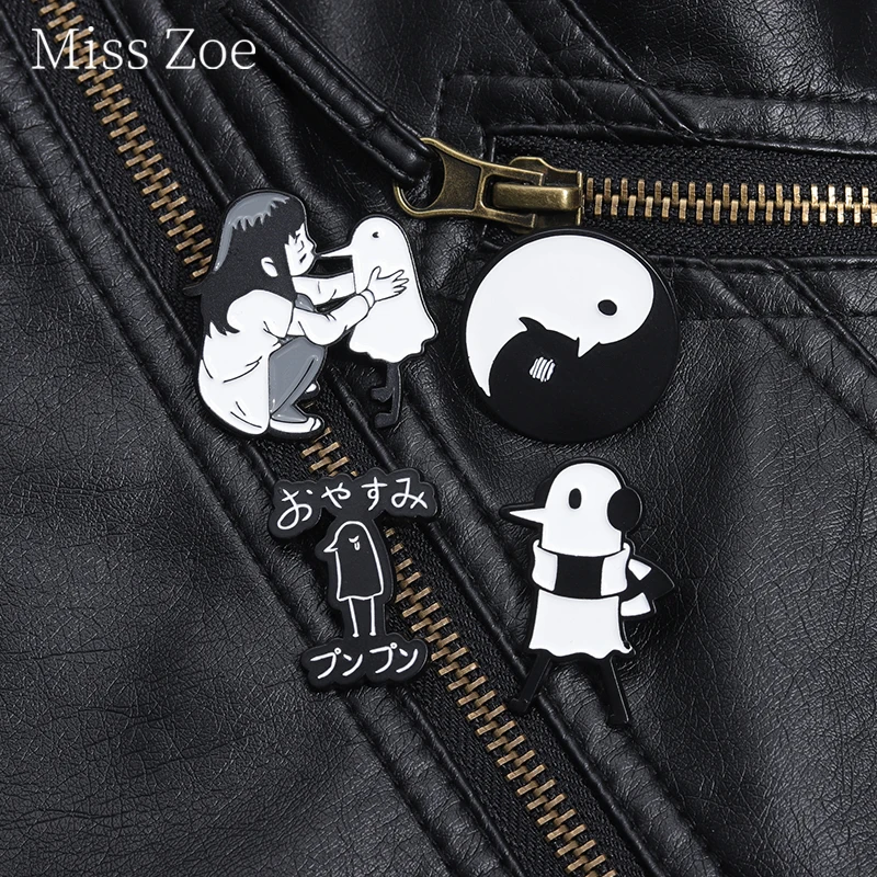 

Graffiti Like Chick Enamel Pin Good Night Punpun Curability Anime Comic Brooch Lapel Backpack Badge Jewelry Gift For Fans Friend