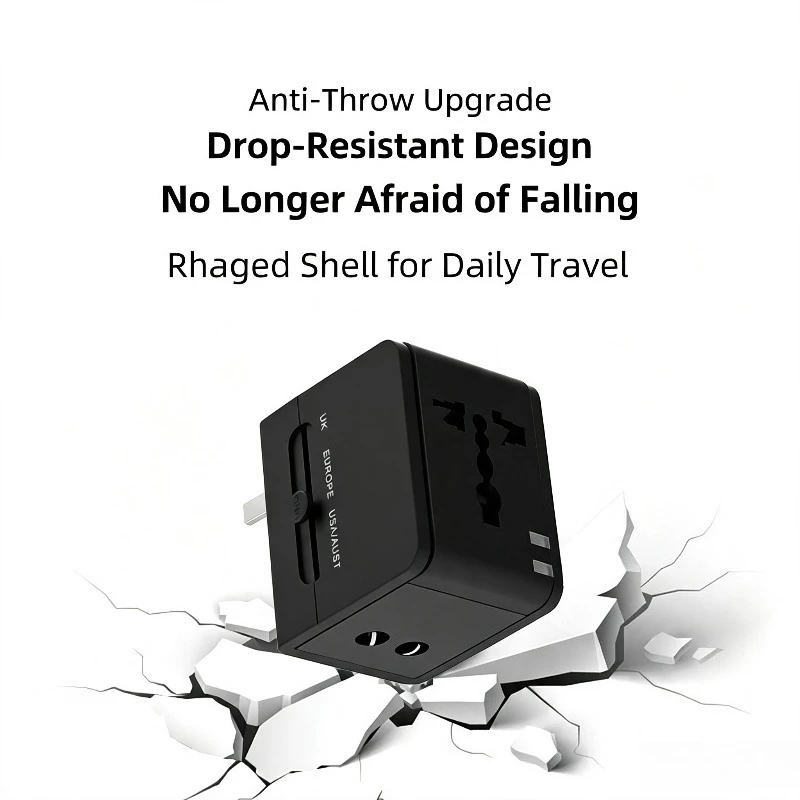 Universal Travel Adapter Worldwide AC Plug Converter Dual USB 2.1A For US EU UK AU International Tourist Charger