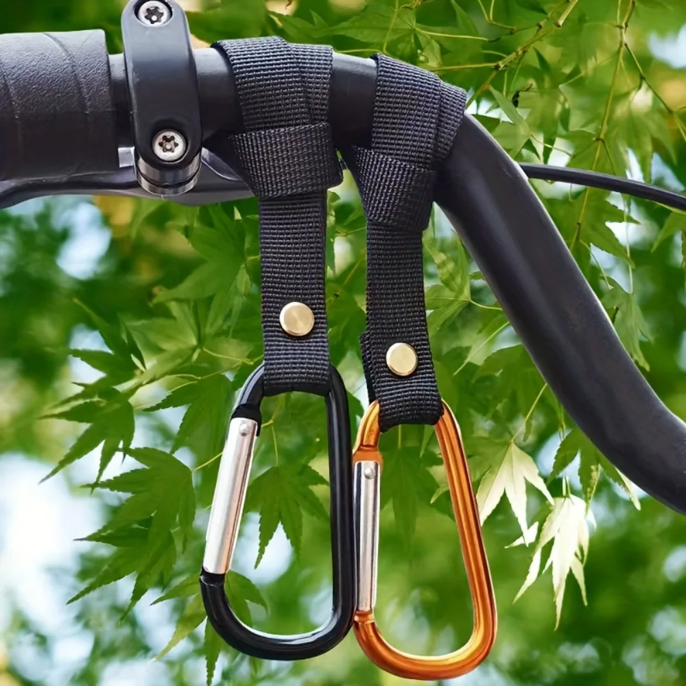 

2-piece Durable Aluminum Alloy Handlebar Hooks (random Color) No Drilling Required Easy To Install