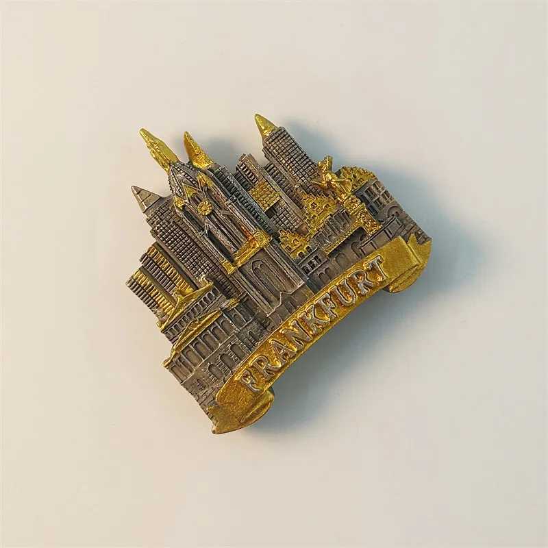 Frankfurt Creative Roman Forum Travel Souvenir Three-dimensional Painting Home Decoration Magnetic Fridge Magnet Resin Material