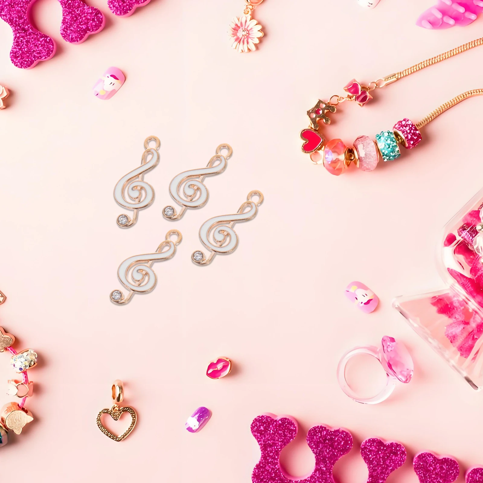 

10 Pcs Musical Note Pendant Charms for Jewelry Making Earrings Alloy Bracelets Notes Symbol