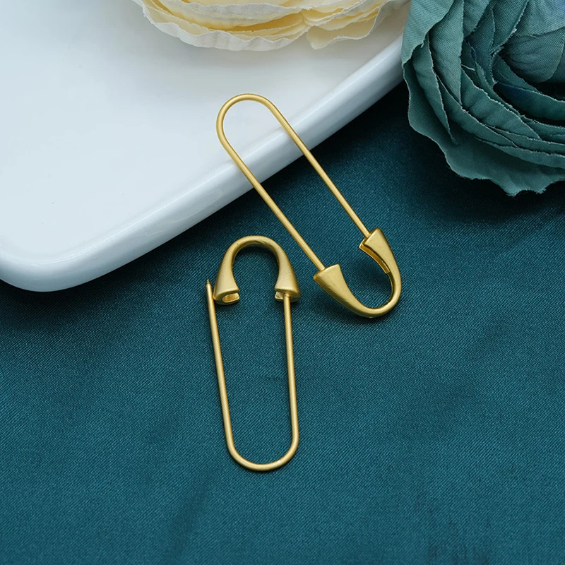 5/10Pcs Golden Metal Safety Pin Heavy Duty With Hole For Brooch Jewelry Crafts Clothing Accessories Pins Pincushions - view 3