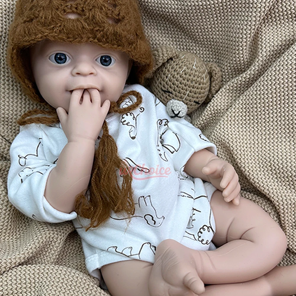 

17Inch Unpainted Silicone Reborn Baby Boy Professional Grade Collectible Weighted Doll for Adult Reborn Hobbyists