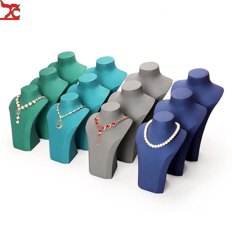 1Pc Mannequin Bust Necklace Display Rack Showjewelry Display Stand Earrings Organizer Holder Necklace Exhibition Stand Shelf