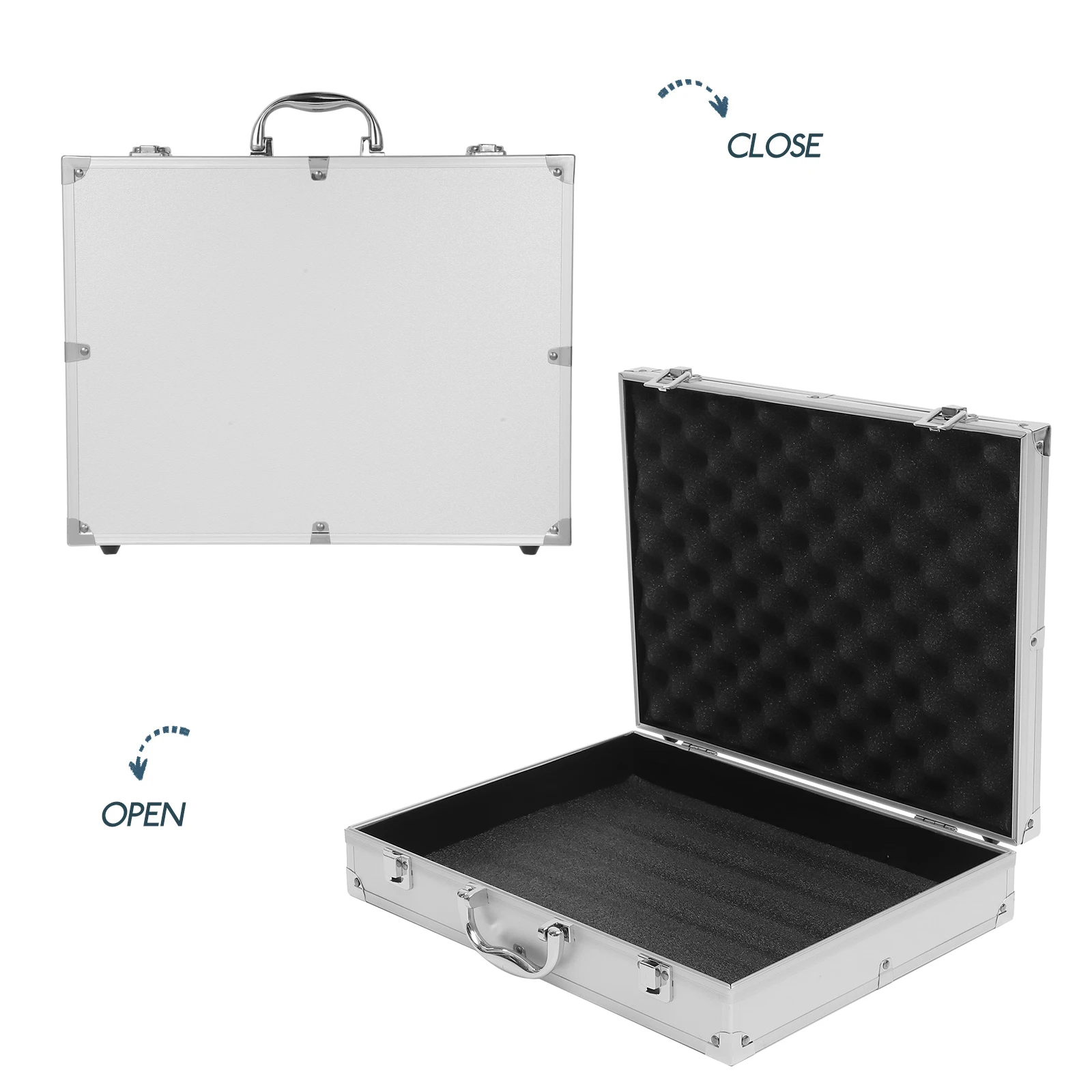Toolbox Aluminum Hard Carrying Case Flight Caseequipment Lockable Silver Alloy Travel