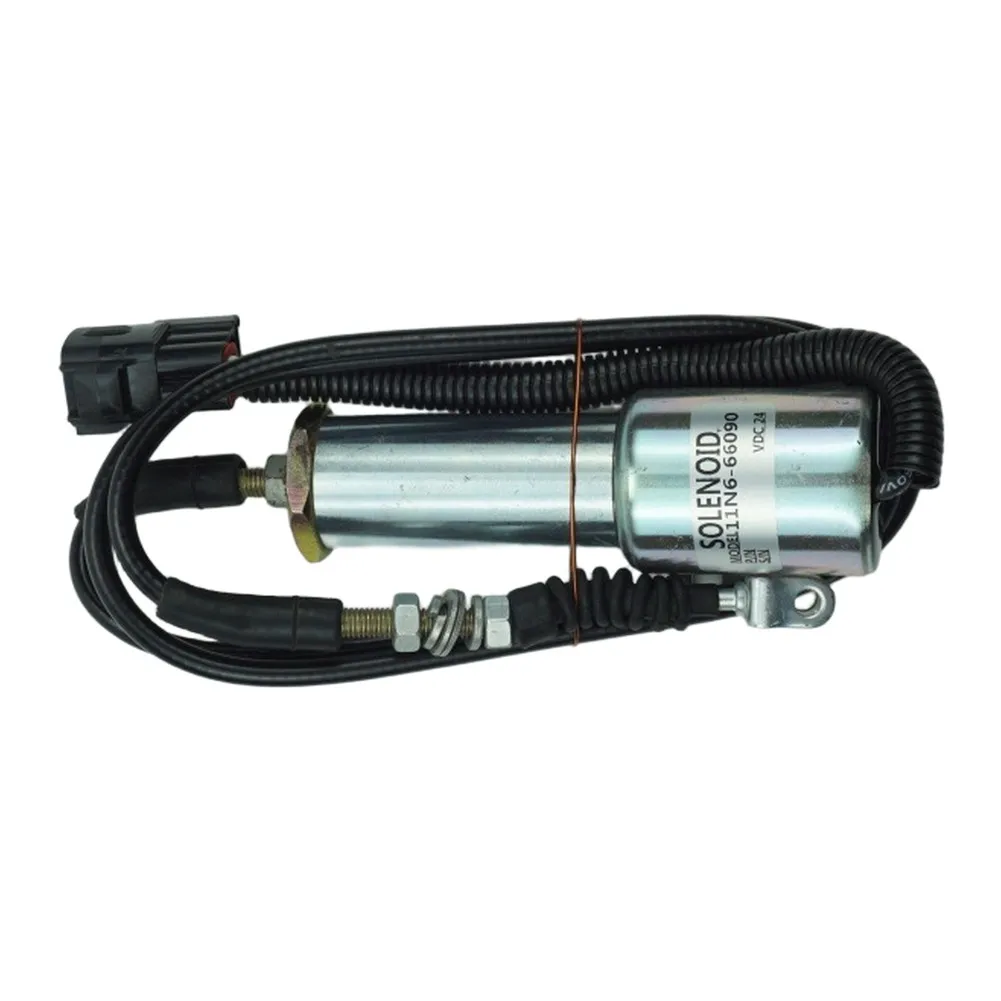 24V DC Engine Shutdown Solenoid for For excavator Generator Replacement 11E1-60100-24 Fits 11N6 66090 Compatible Models