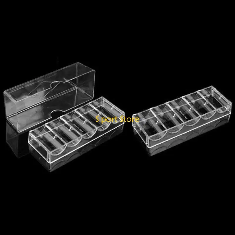 

U2JB Profession Casino Game аксессуары прозрачный покерный лоток 5 рядов 100 штук чипс