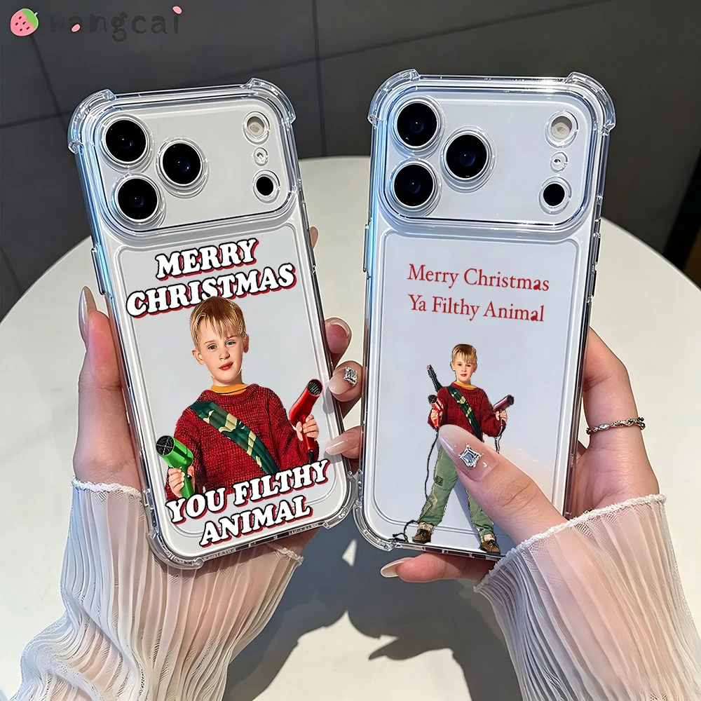 HOT Christmas Homes Alones Phone Case For Samsung Galaxy S26 S25 S24 S23 S22 S21 S20 Edge FE Ultra Plus 4G 5G Anti Fall Clear
