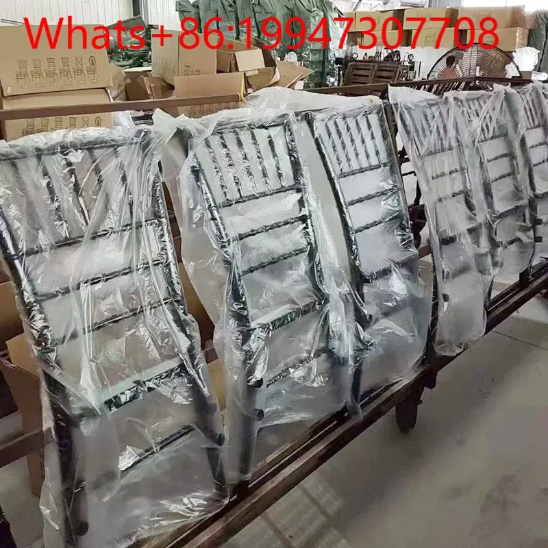 

Outdoor banquet solid black PC resin bamboo assembly wedding restaurant chair