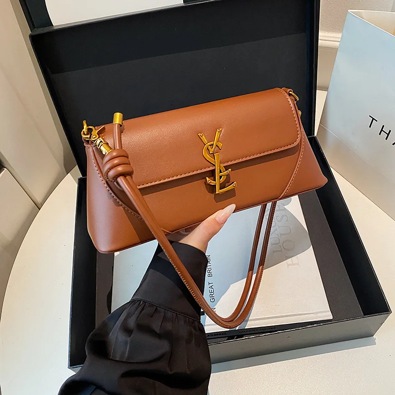 ‌ Новинка осени/зимы 2023 года, маленькая сумка-багет премиум-класса через плечо/сумка через плечо, модная женская сумка подмышками, элегантная и универсальная