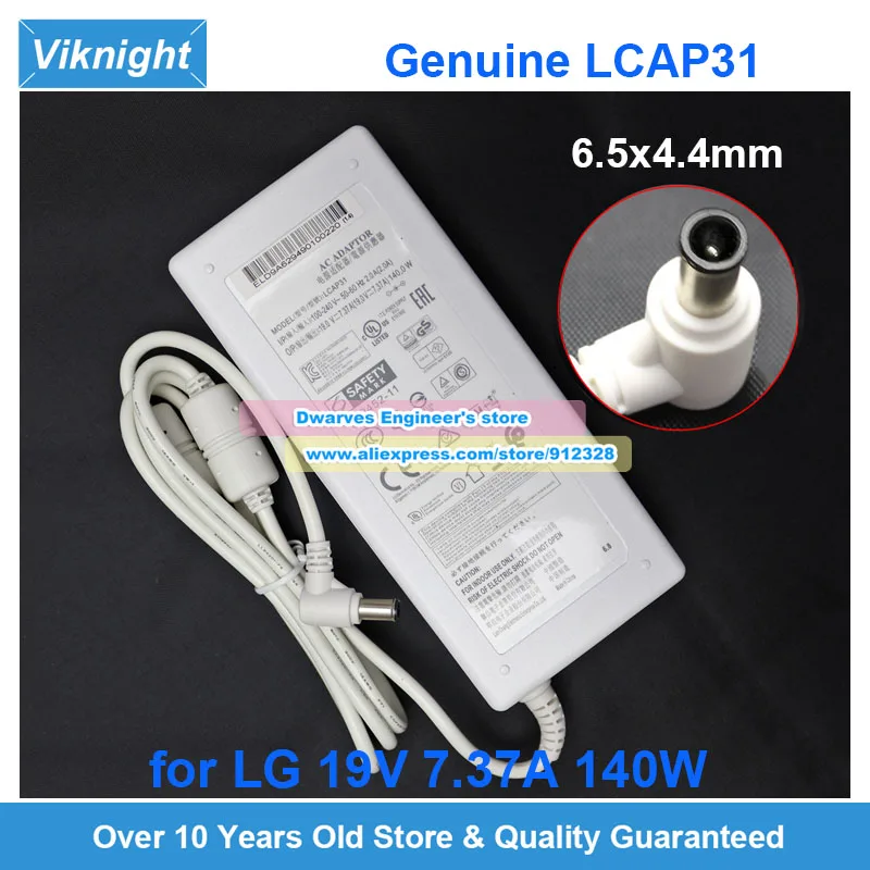 Genuine 19V 7.37A LCAP31 AC Adapter ADS-150KL-19N-3 Charger for LG 34UM95 34UM94 34UC97 27UD88 27UL850 27UK850 Monitor