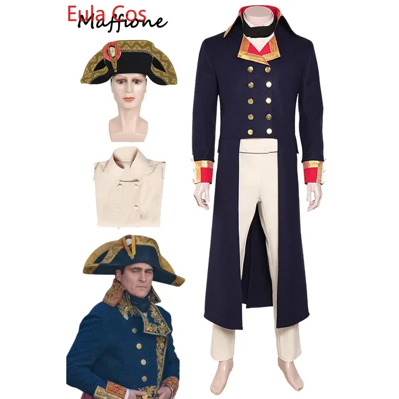 نابليون تأثيري الرجال الخيال قبعة الزي 2023 فيلم نابليون تمويه زي الأولاد الملابس الذكور لعب الأدوار هالوين فانتازيا البدلة