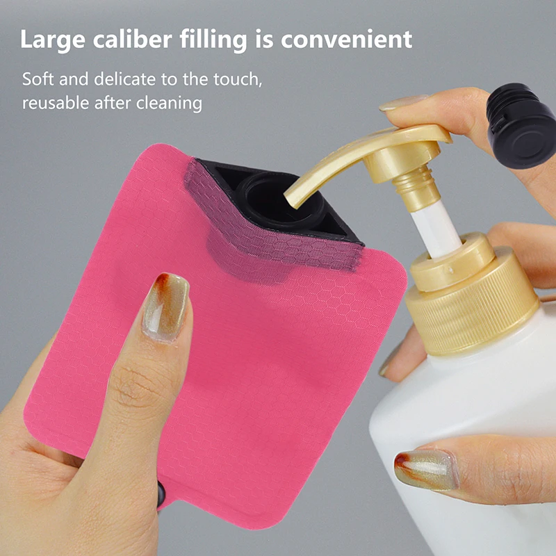 1 pz borsa da viaggio ricaricabile da spremere - custodia per cosmetici liquidi dispensazione di lozioni shampoo e balsamo borsa per articoli da toeletta
