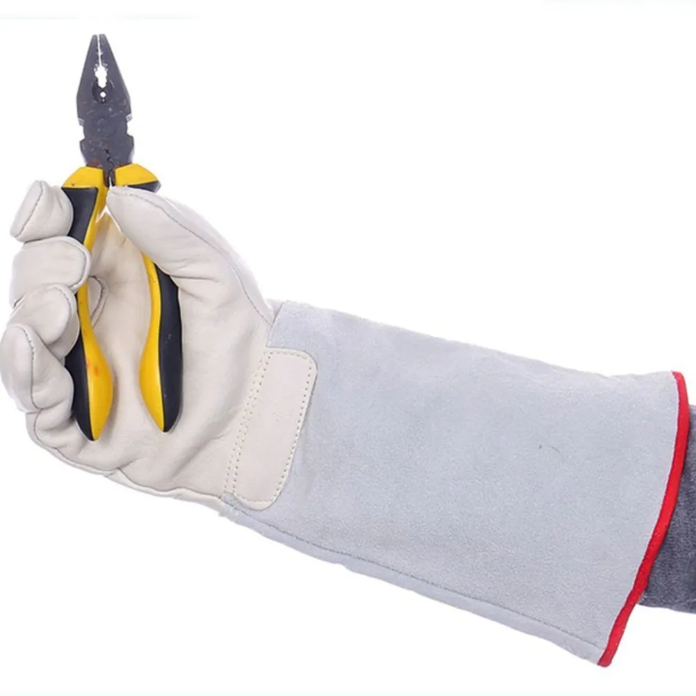 60cm Cryogenic Gloves Low Temperature Resistant Thickened Cowhide Dry Ice Gloves Multifunctional Safety Work Gloves