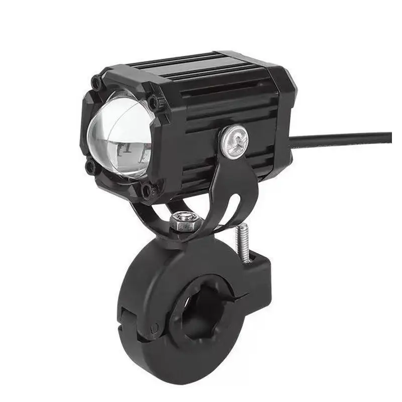 Motorcycle Led Headlights 12v 2 Color+Burst Beam High Brightness Led Auxiliary Spotlight With Tube Clip Direct