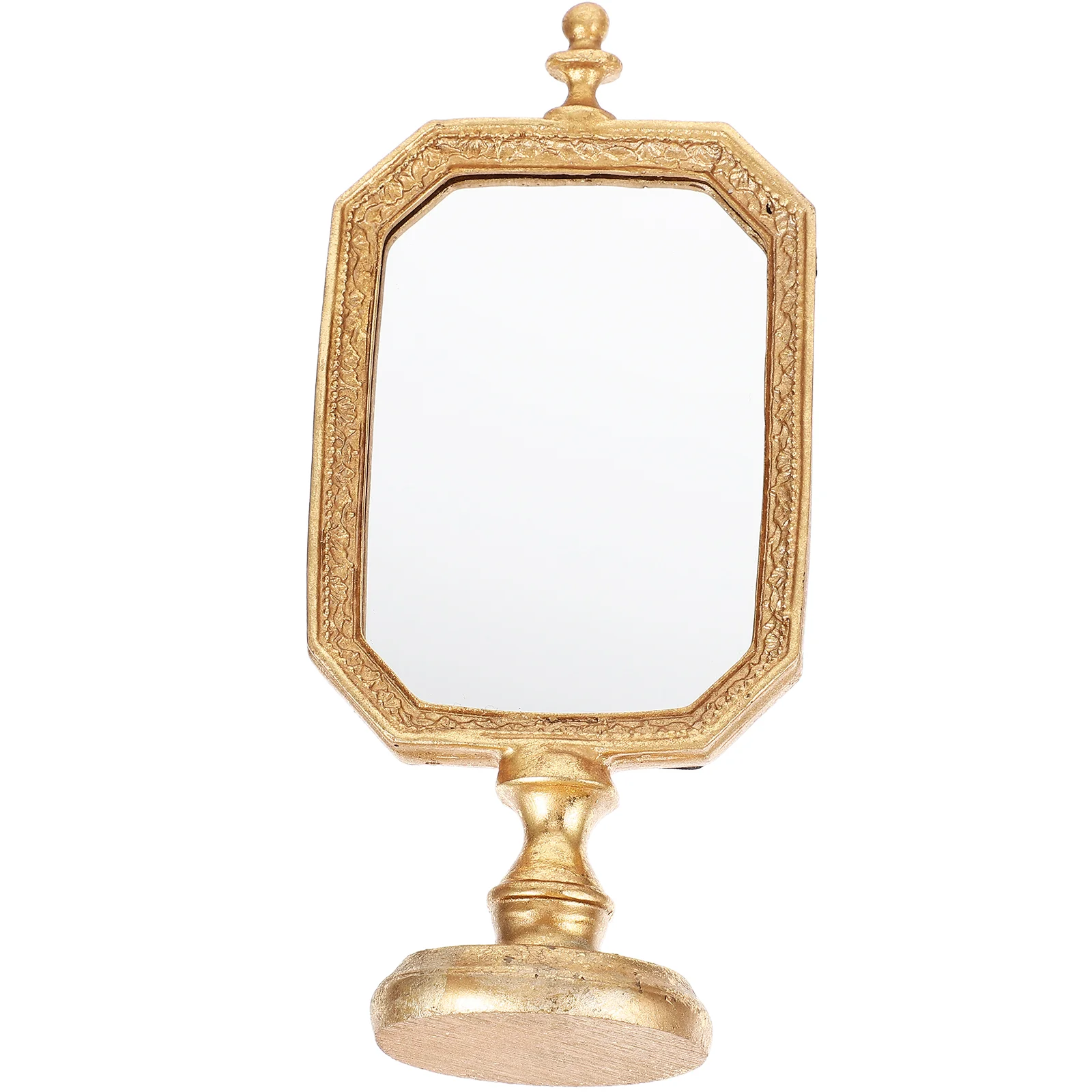 Retro Vanity Mirror Home Decor Decorative Mirrors for Wall Vintage Dresser Square European Makeup Desk Single-sided