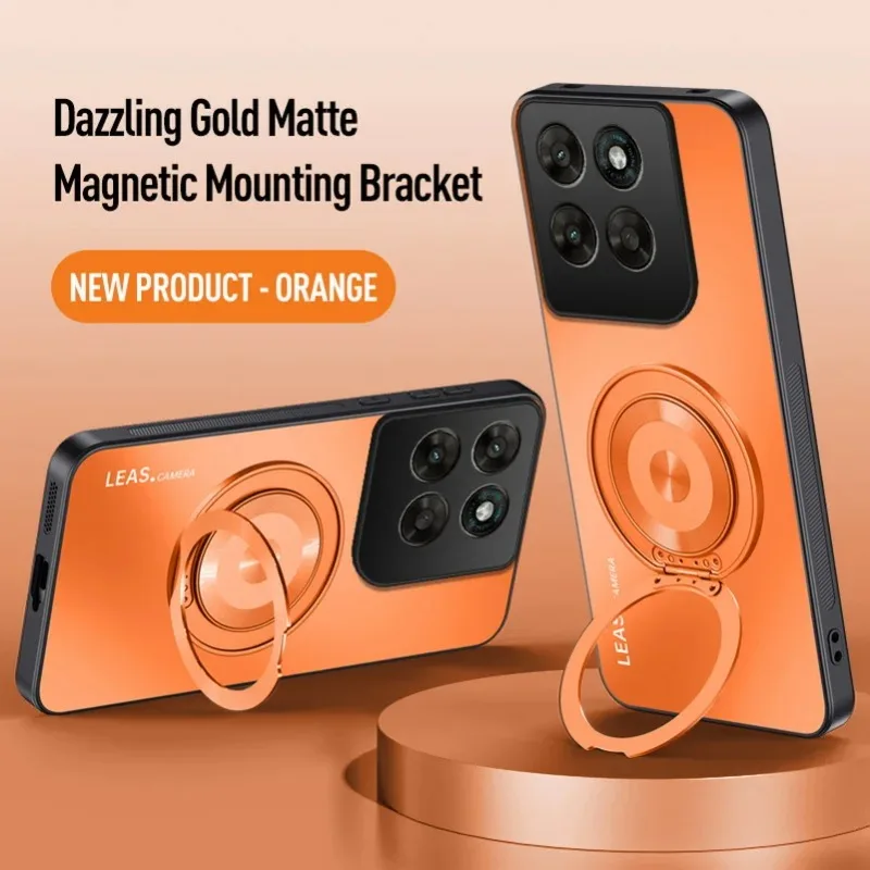 Hülle für Motorola G Max mit Mattiertem Magnetring-Ständer, Schutzhülle für Moto G Max G87 G77 G67 5G, Matter Stoßfänger mit Kameraschutz