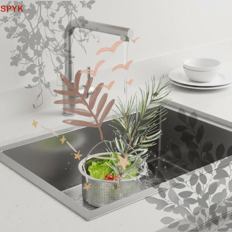 304 Stainless Steel Sink Strainer Plug With Anti Clog Design: Convenient Lift Handle Kitchen Food Waste Filtering