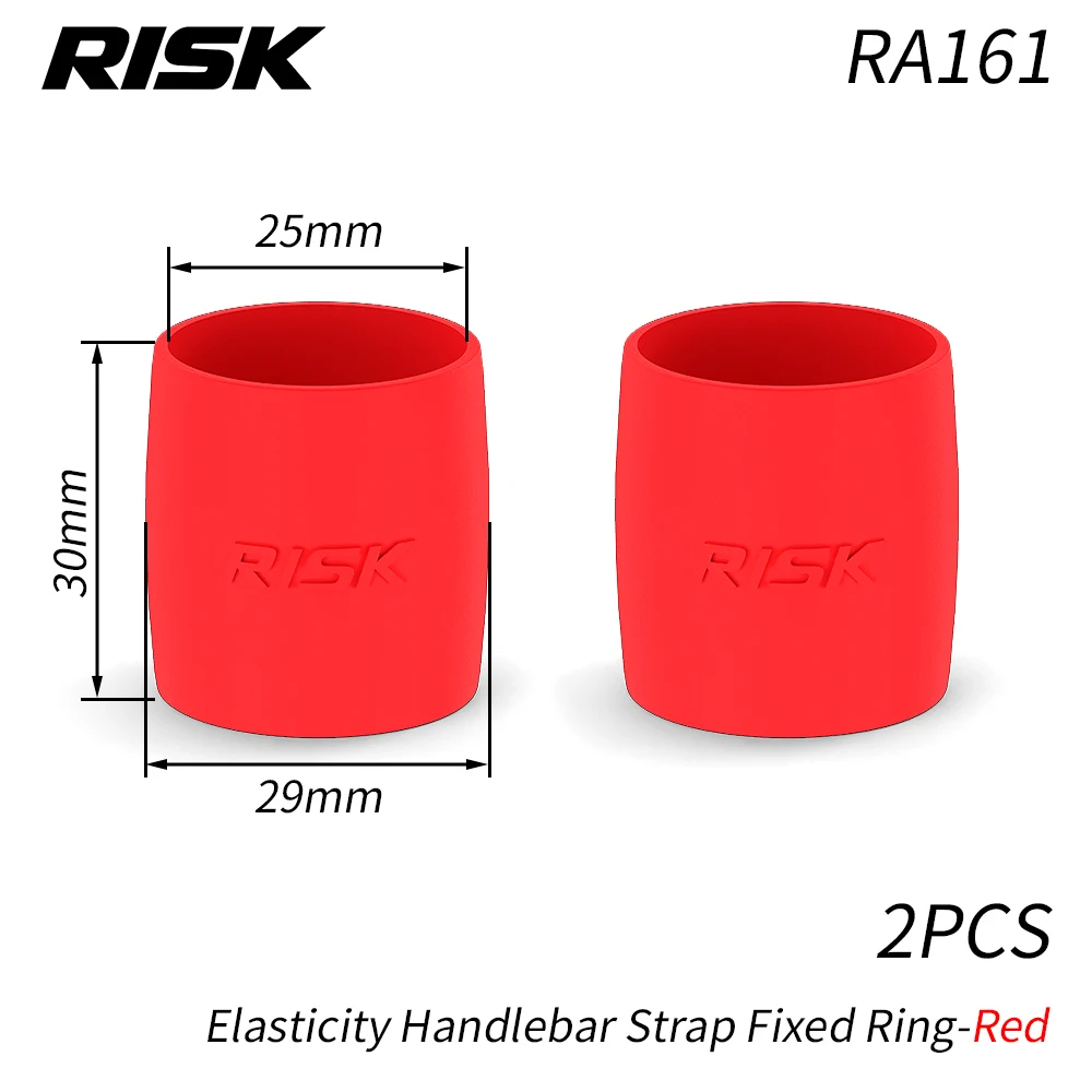 2 Stück/Beutel RISK Rennrad Elastische Lenkerband-Fixierhülsen Silikon-Schlaufen