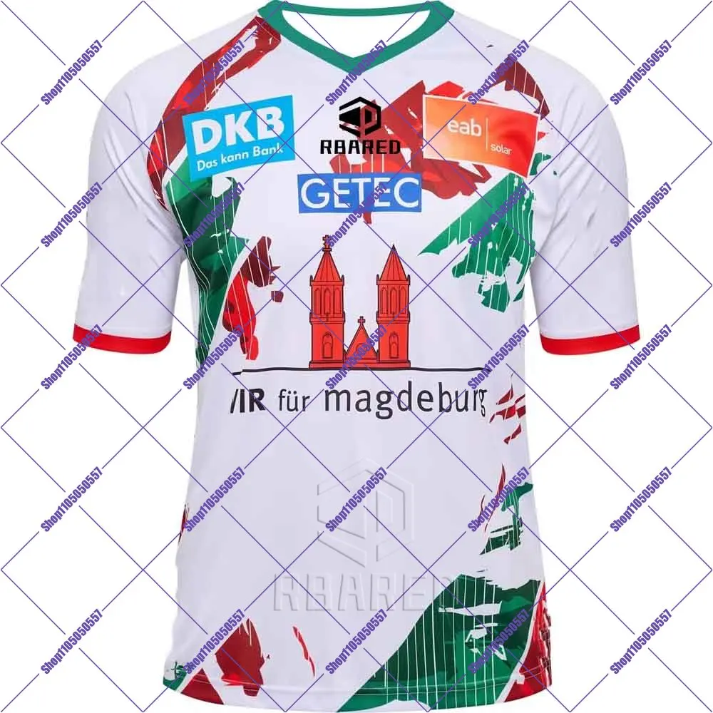 2025-26 رجل SC Magdeburg كرة اليد قميص الشباب الاطفال ملابس رياضية المتضخم التدريب كرة اليد موحدة تنفس للجنسين جيرسي المحملة #2