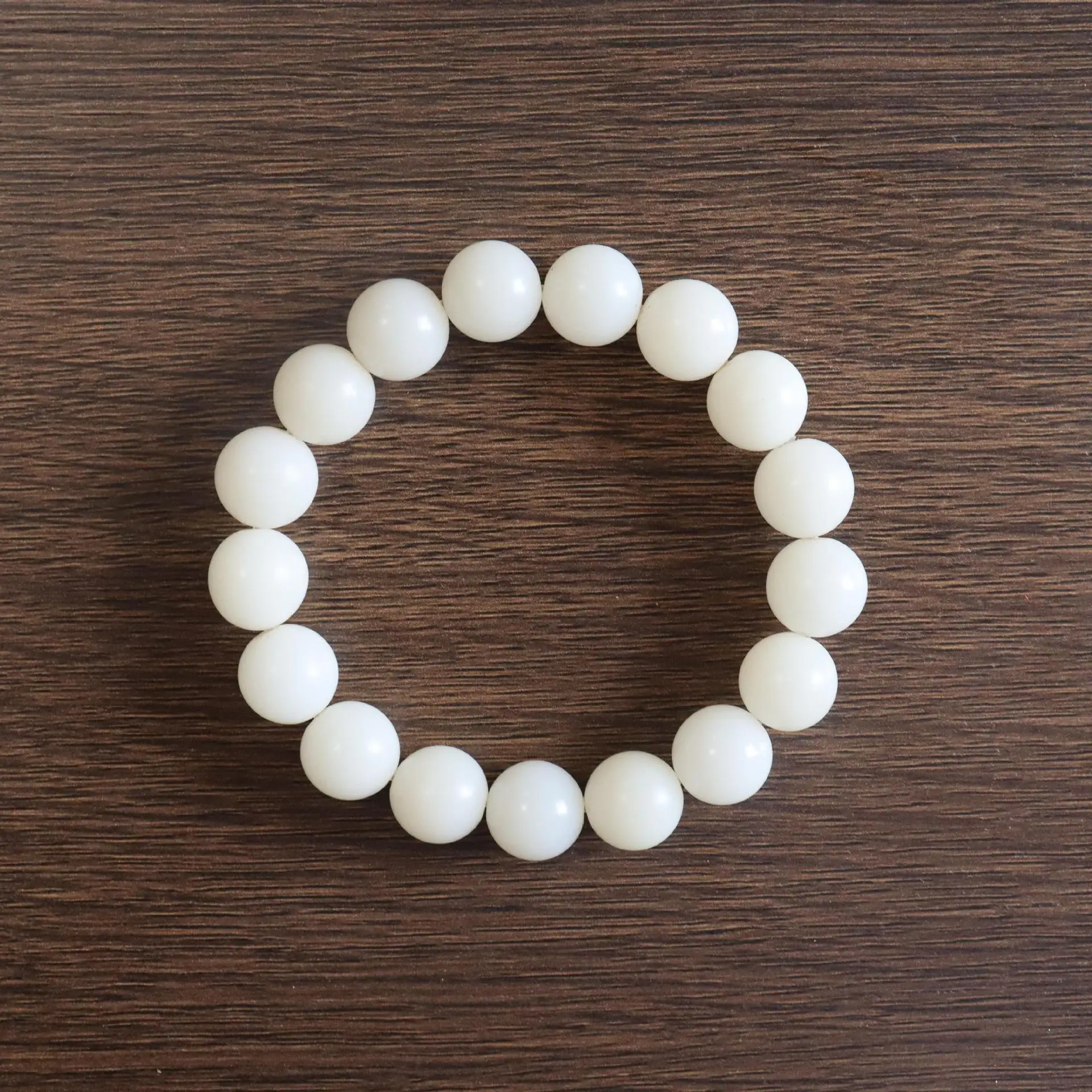Bodhi Seed Bracelet White Gradient Loop Women Meditation Prayer Handheld Daily Gift Lightweight Elegant Portable