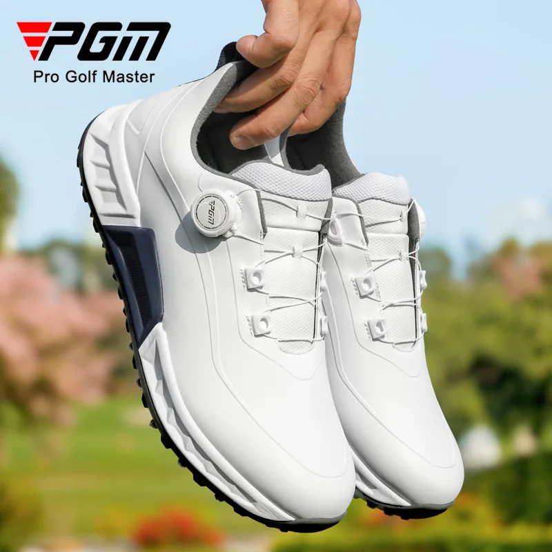 

PGM Men Golf Shoes with Shock-absorbing Rebound Knob Shoelaces Wear-resistant TPU Waterproof Sports Shoes XZ451