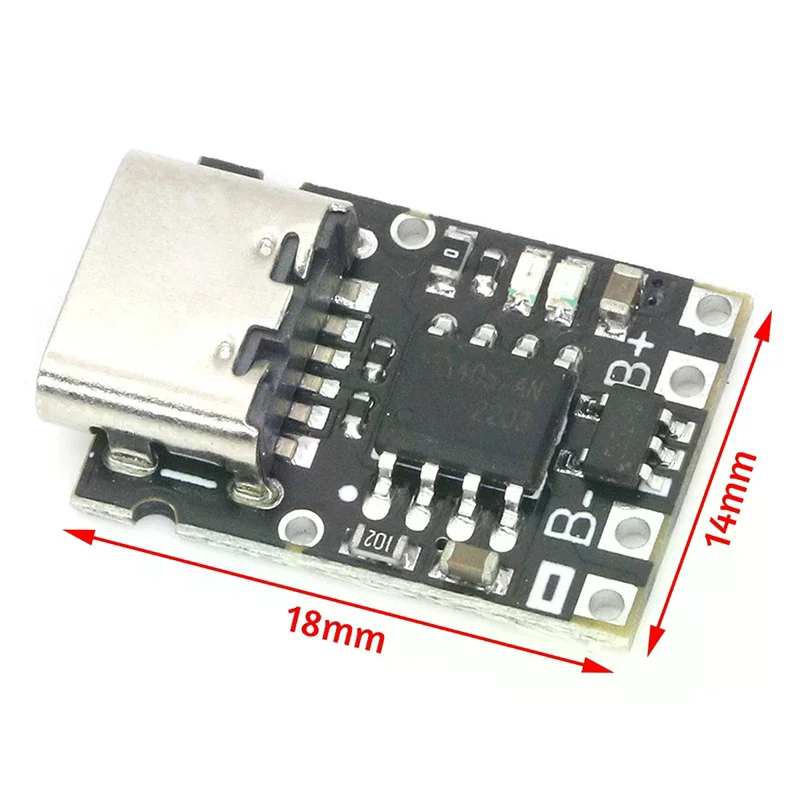 Ultra-Small Lithium Battery Charging Board 1A 3.7V4.2V Charger Module Type-C With Protection Board