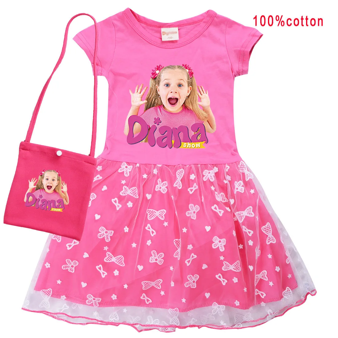 Diana and Roma Dress for Girls Princess Princess Costumes Children Birthday  Halloween Party Vestidos Kids Short Sleeve Dresses - AliExpress 1501