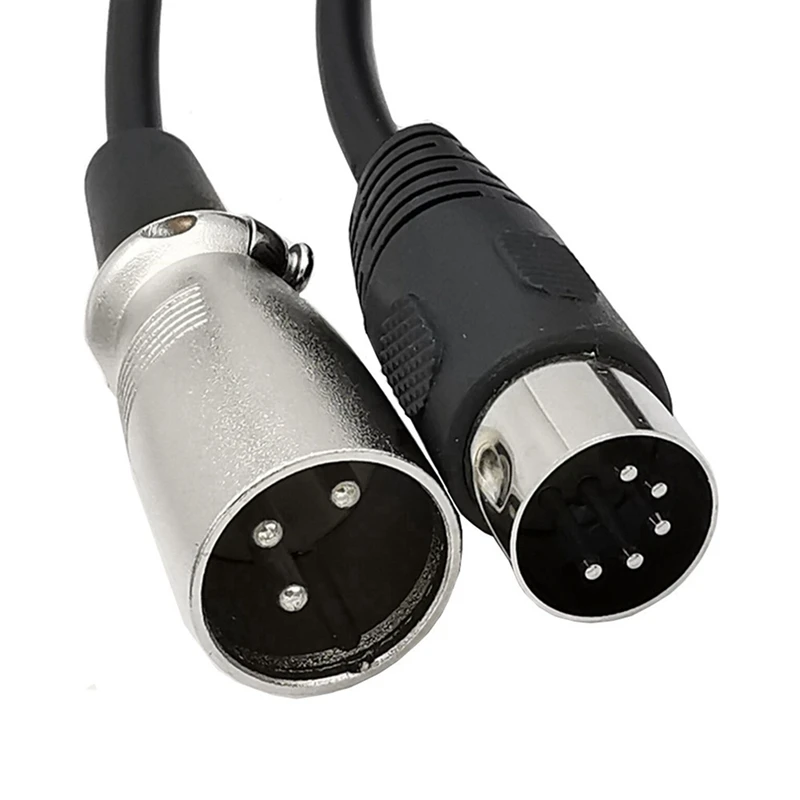 DIN 5 Pin To XLR 3 Pin Audio Cable For Match Music Instruments Or Cables With MIDI Or XLR DIN 5P Male To XLR