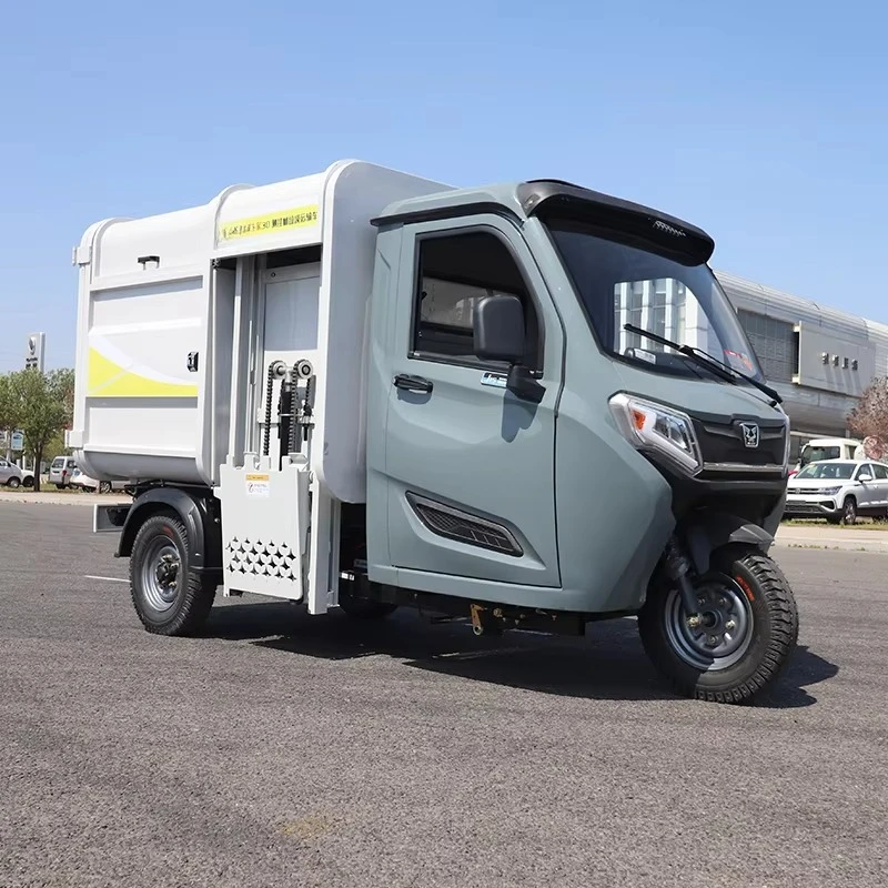 Truk Sampah Samping Sepeda Roda Tiga Pemuatan Samping Roda Tiga