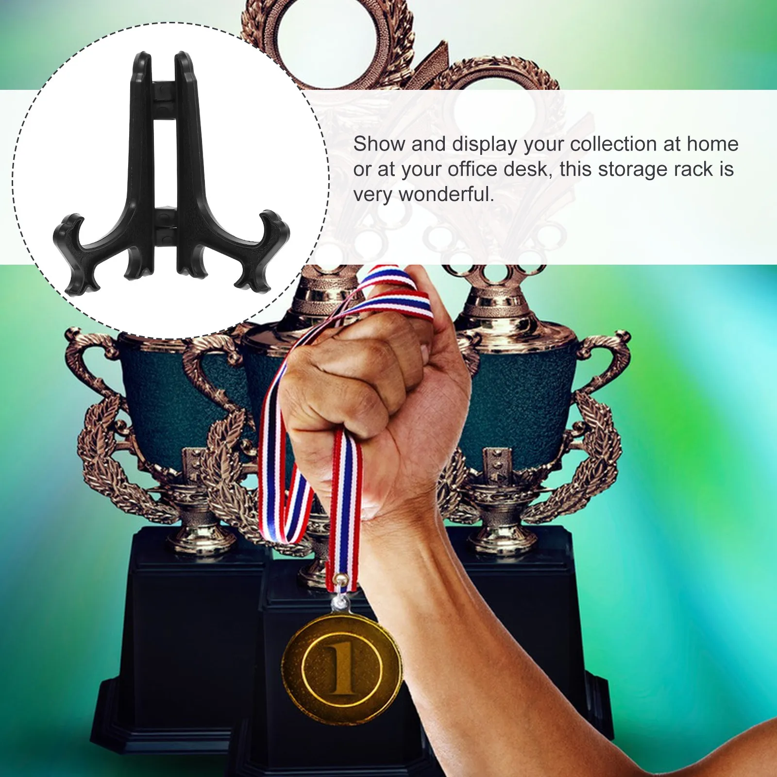 6Pcs Sturdy Acrylic Mini Display Easel Stand for Coins Collectibles Business Cards Desktop Coin Rack Portable Organizer