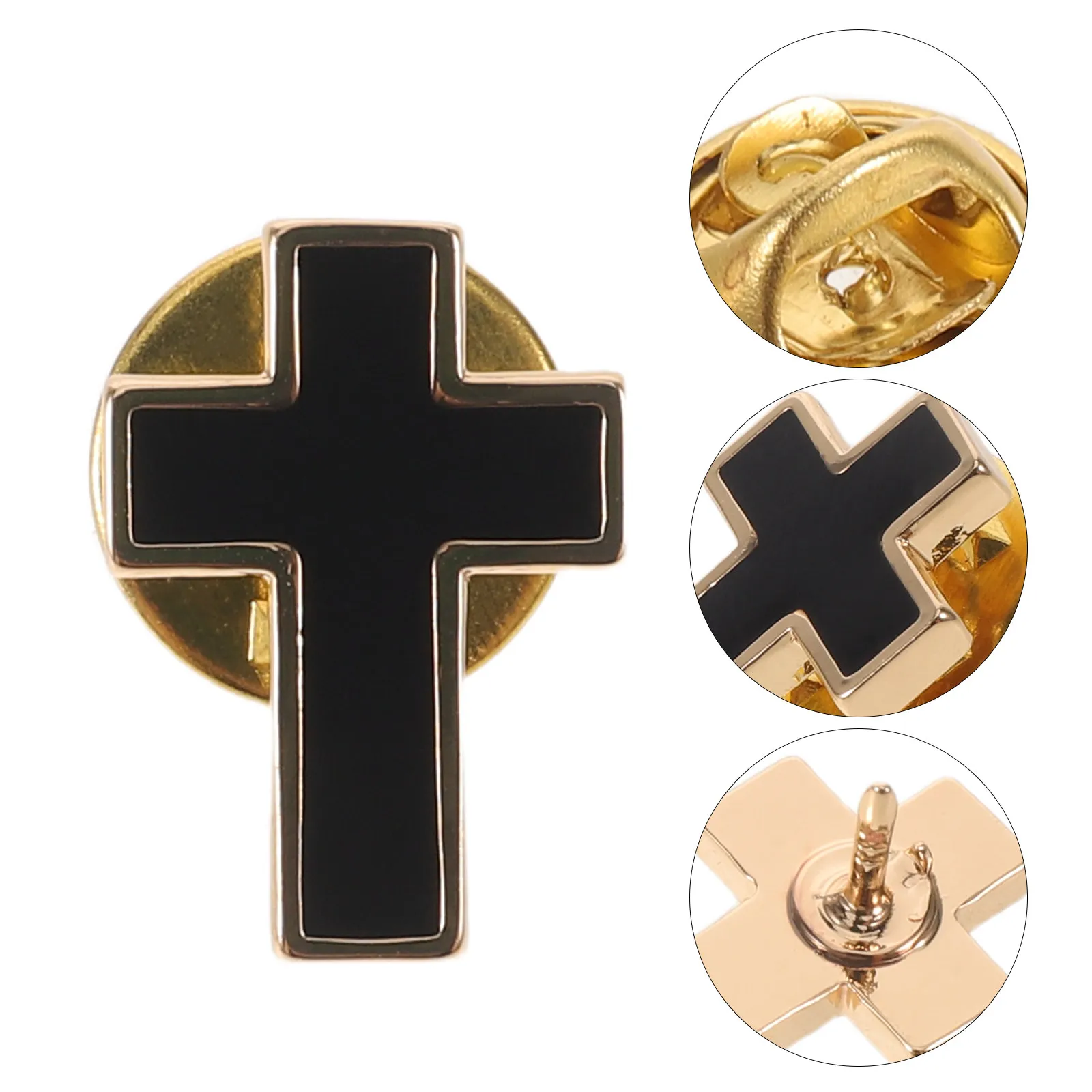 Copper Cross Brooch Pin Unisex Metal Crucifix Lapel Pin for Suit Coat Scarf Communion Confirmation Baptism Gift Copper Jewelry