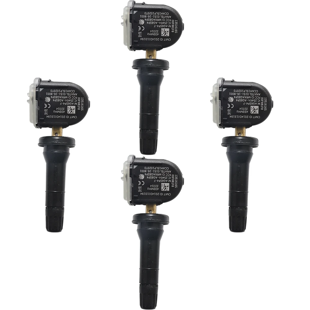 

4PCS Car Tire Pressure Sensor TPMS 433MHz For Cadillac CT6 01/2019-12/2020 XT4 XT5 XT6 Cruze Malibu Sierra OEM 13598773 13581561