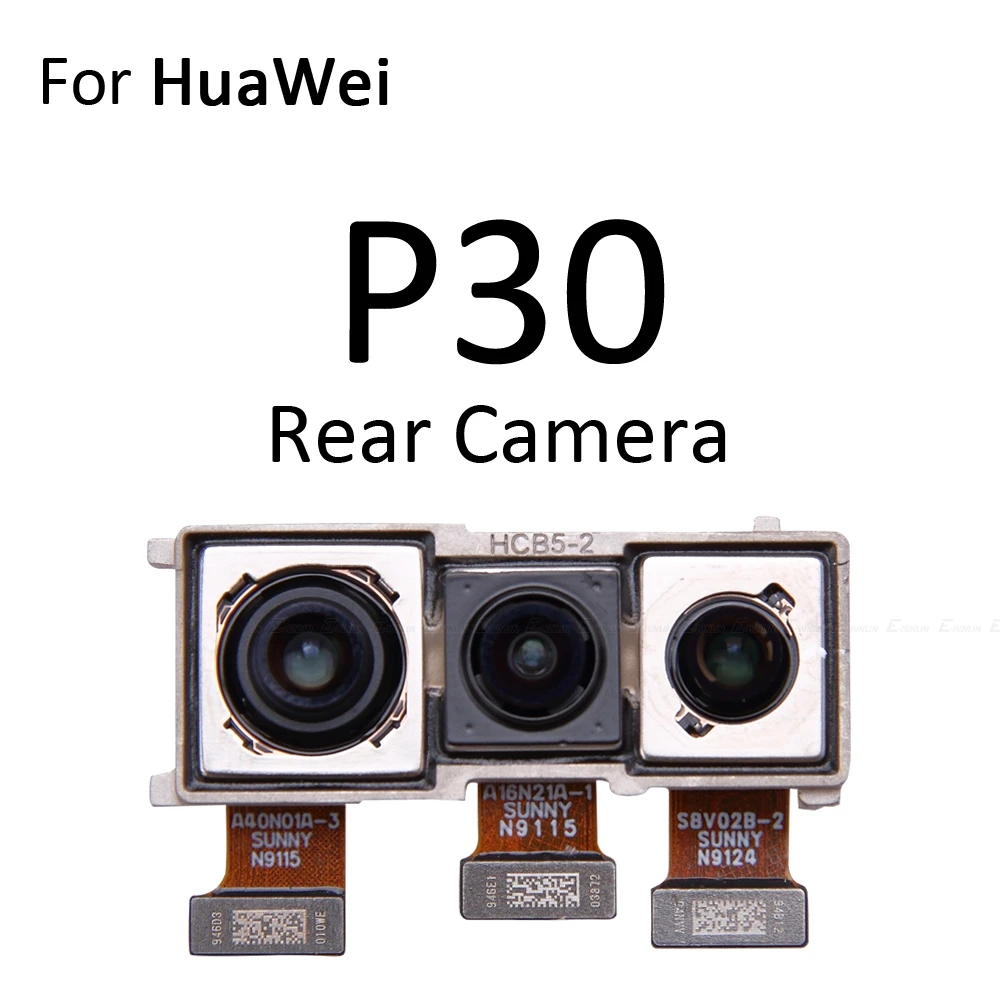 كاميرا سيلفي خلفية وخلفية أمامية لهواوي P30 P20 Pro Lite وحدة صغيرة كبيرة وشريط فليكس أجزاء إصلاح الكابلات