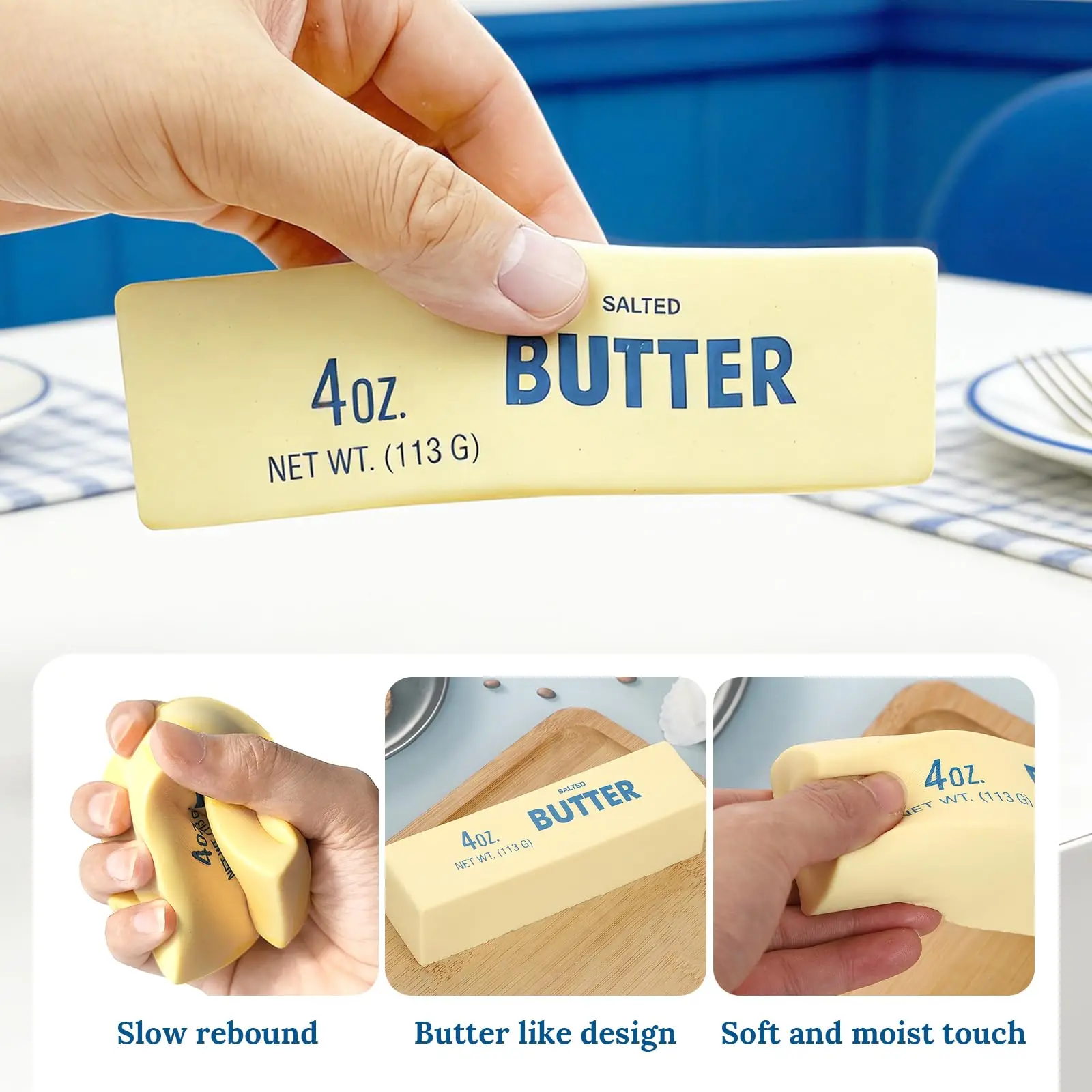 Cheese Shape Squeeze Toy Cheese Cube Pinch Stress Relief Fidget Toy Sensory Toy for Office Relax Stress Relief Ornament