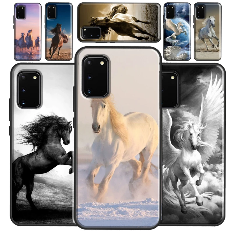 Horses Running Case For Samsung Galaxy S22 S21 S23 Ultra Note 20 S8 S9 S10 Note 10 Plus S20 FE Back Cover