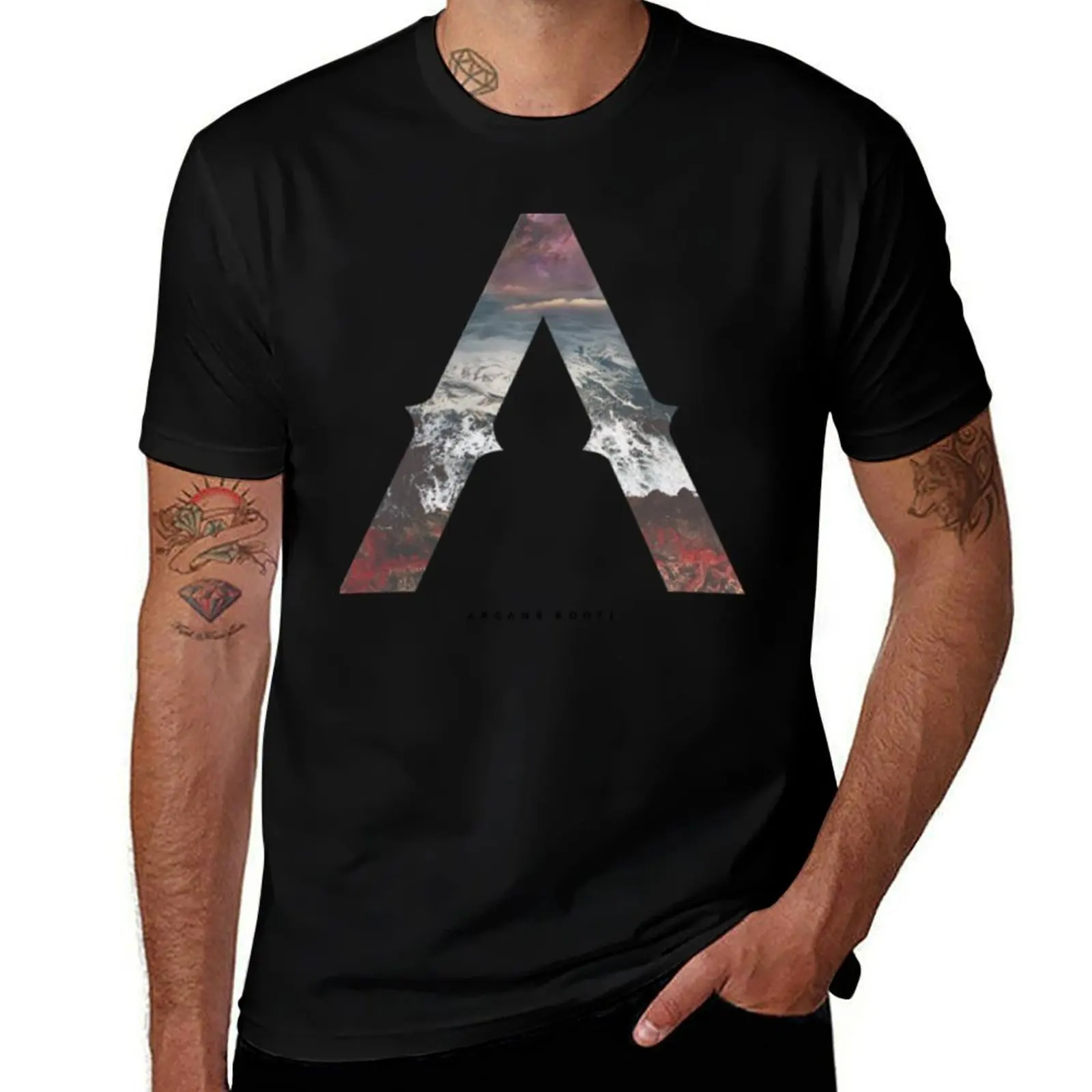 Arcane Roots - Heaven and Earth T-Shirt All Match Print Short Sleeve Top T-Shirt