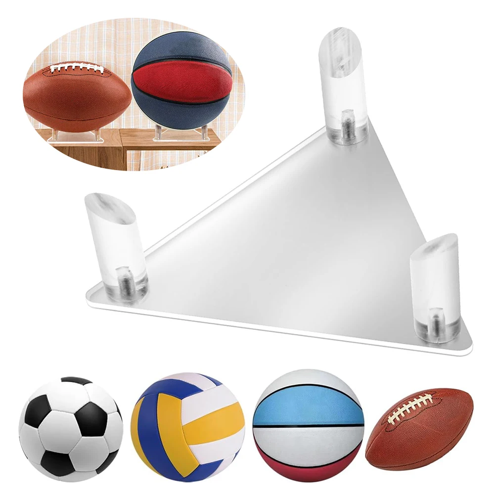 Transparenter Fußballständer aus Acryl, verschleißfester Sportball, transparenter Präsentationsständer für Basketball, Fußball, Volleyball, Rugbybälle