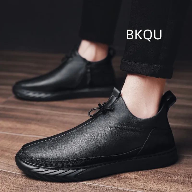 Low Cut Boots for Men Round Toe Comfortable Fashion Breathable Wear-Resistant Outdoor Casual Platform Shoes Spring Autumn Main