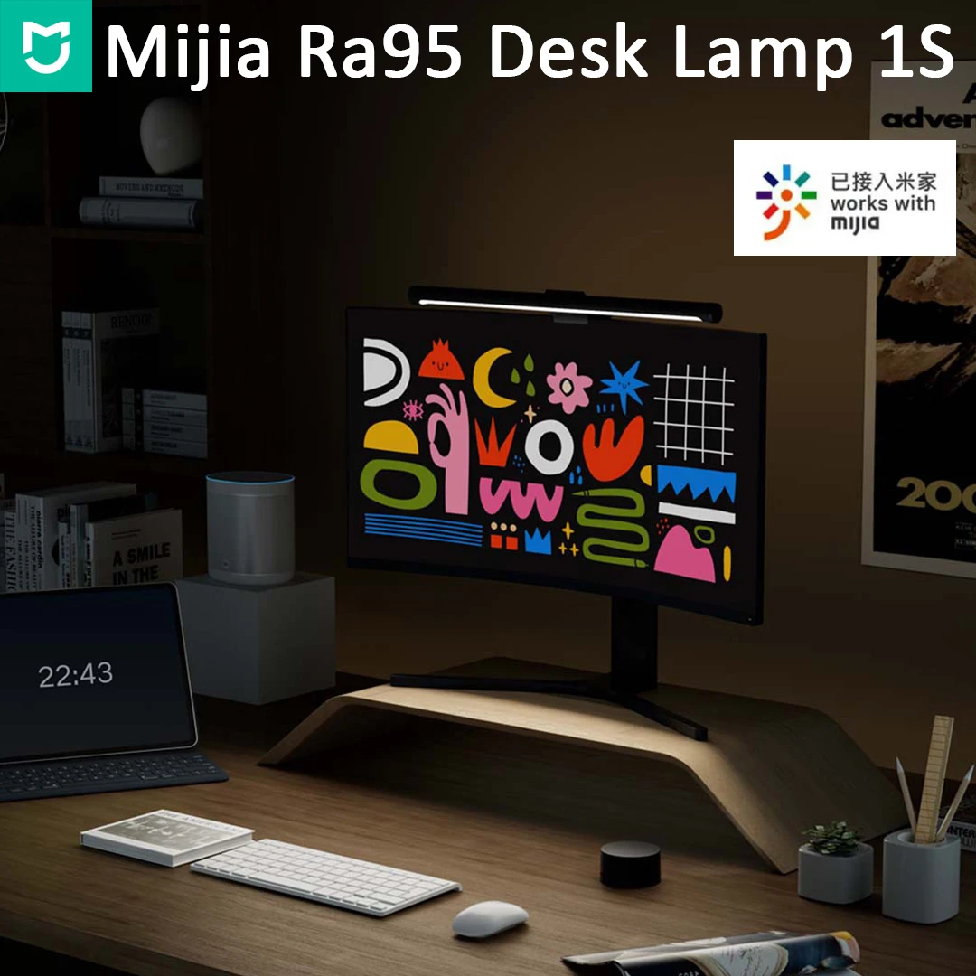 

Mijia Desk Lamp 1S Computer Monitor Light Bar for PC LED Lamp Screen Ra95 Hanging Light Student Reading Learning Mi Home APP