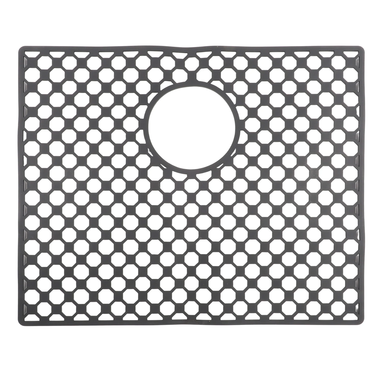 Kitchen Sink Protector Non Slip Silicone Mat with Heat Resistance and Drain Openings to Enhance Ventilation and Functionality