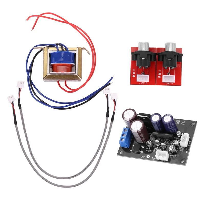 -MEOF Placa pré-amplificadora de reprodutor de gravação de vinil MM MC Phono Amplificador Gramofone Cabeça Ampliação Pré-amplificador Dual AC 12-16V